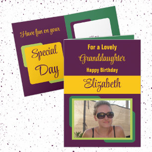 Mordotter lägger till namn fotoplum gult födelseda kort