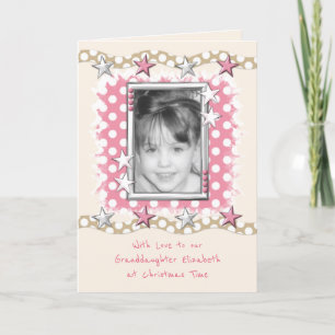Mordotter med kärlek vid jul rosa helgkort