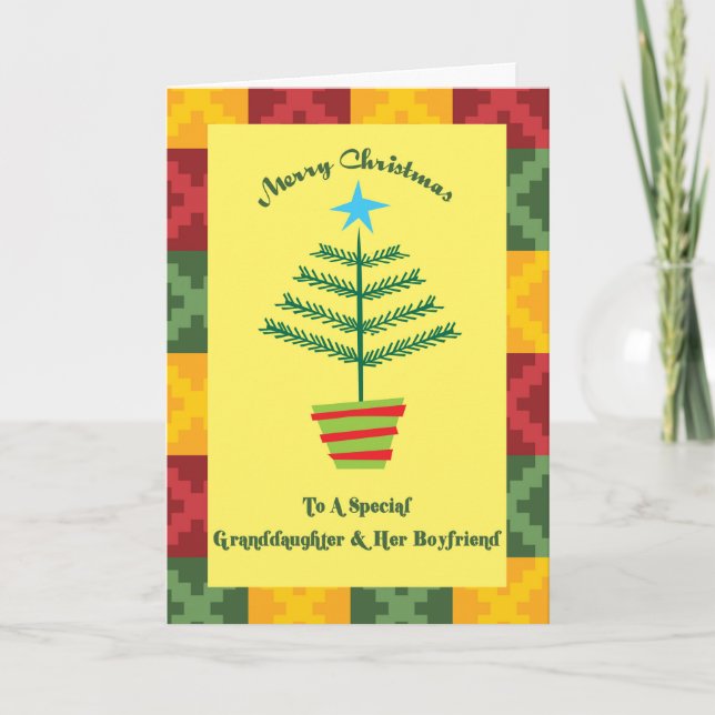 Mordotter och hennes Boykompis Primsy-jul Helgkort (Framsida)