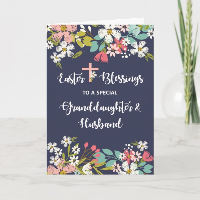 Mordotter och Make Påsk Blessings Kort (Framsida)