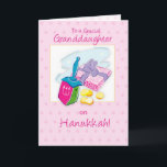 Mordotter på Hanukkah Helgkort<br><div class="desc">Helt designat kort på insidan. Kort för morson på Hanukkah.</div>