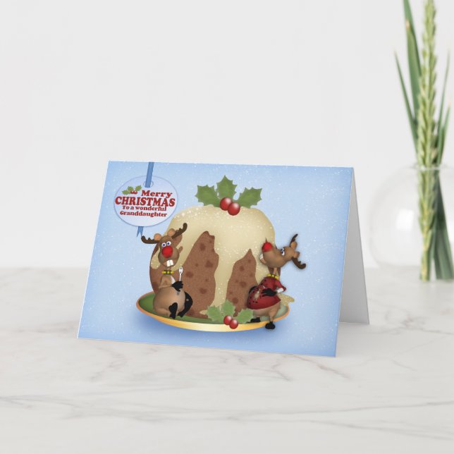 Mordotter Renar och Pudding julkort Helgkort (Framsida)