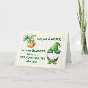 Mordotter St. Patricks Day Gnomes Lucky Blesse Kort