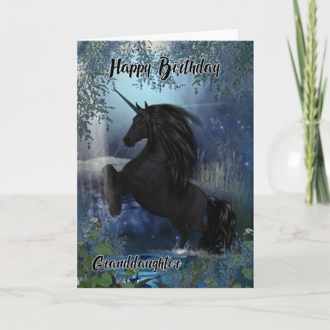 Mordotter, Unicorn Birthday Card Kort (Framsida)