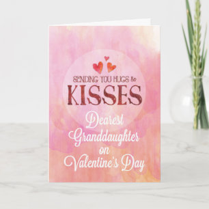 Mordotter Valentine Sending Hugs och Kisses Kort