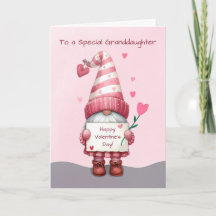 Mordotter Valentines day Gnome med Hearts
