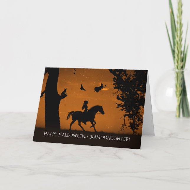 Mordottern Halloween with Witch and Horse Kort (Framsida)