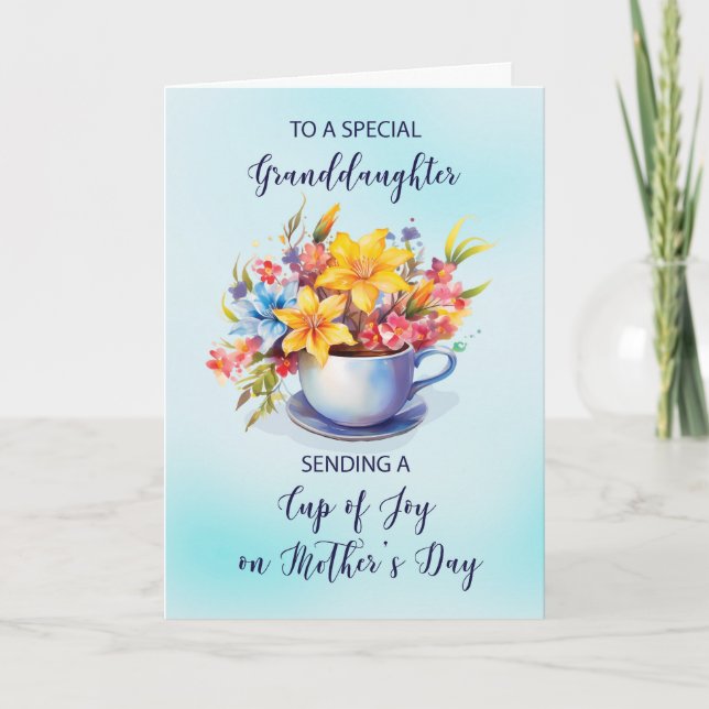 Mordottern Kopp i Joy och Flowers Mors dag Kort (Framsida)