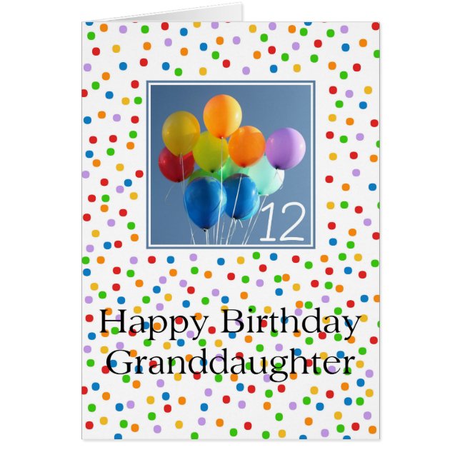 Mordotters 12:e födelsedagsballonger OBS kort (Framsidan)