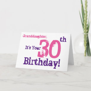 Mordotters 30års födelsedag i lila, rosa. kort