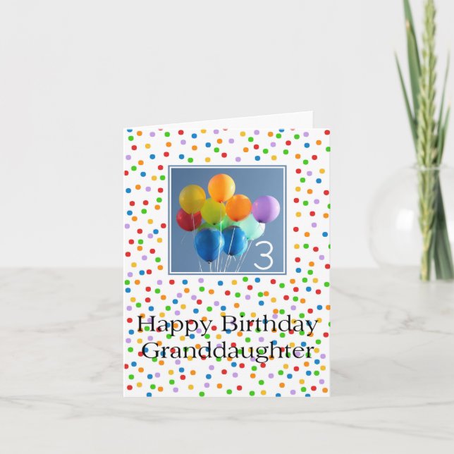 Mordotters 3-årsballonger kort (Framsida)