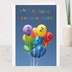 Mordotters ballonger för andra födelsedag kort