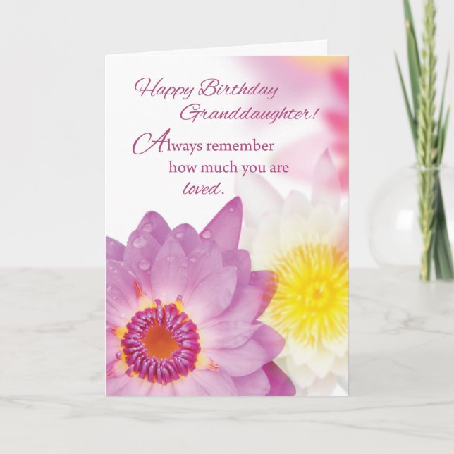 Mordotters födelsedag, blommor, Religiösa Kort (Framsida)