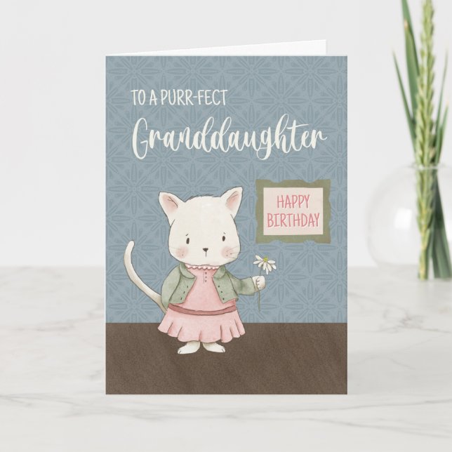Mordotters födelsedag Kattunge i Dress Kort (Framsida)