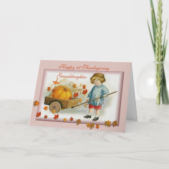 Mordotters första Thanksgiving Helgkort (Framsida)