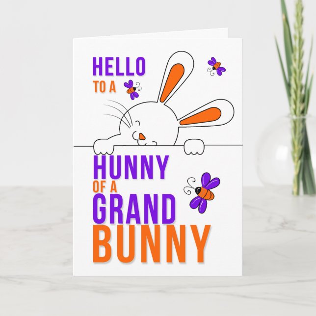 Mordotters Hej till Hunny i Grand Bunny Kort (Framsida)