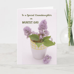 Mordotters sjukdag med Lilacs i Kaffe Kopp Kort
