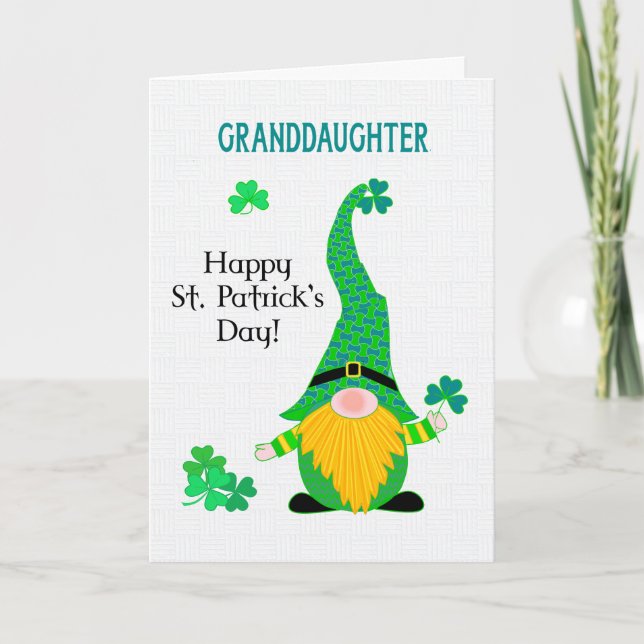 Mordotters St Patrick Roligt Leprechaun Card Kort (Framsida)