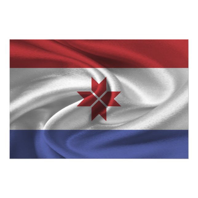 Mordovia Flagga Fototryck (Framsidan)