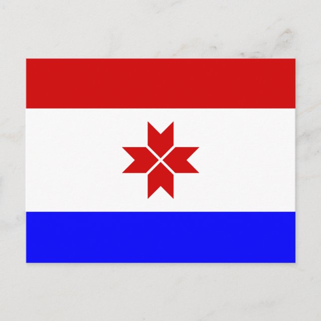 Mordovias flagga vykort (Framsida)