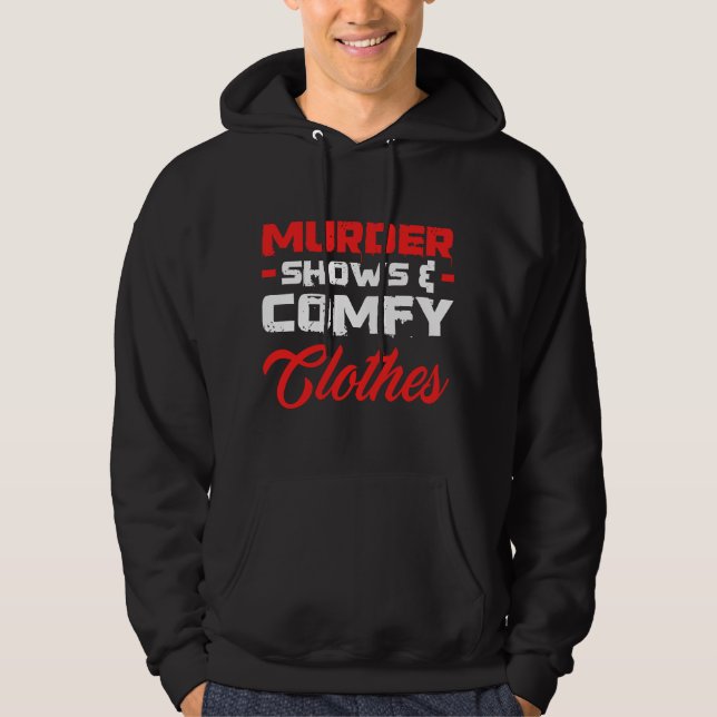 Mordshower & Mysiga Kläder Rolig Rättsmedicinsk TV Hoodie (Framsida)