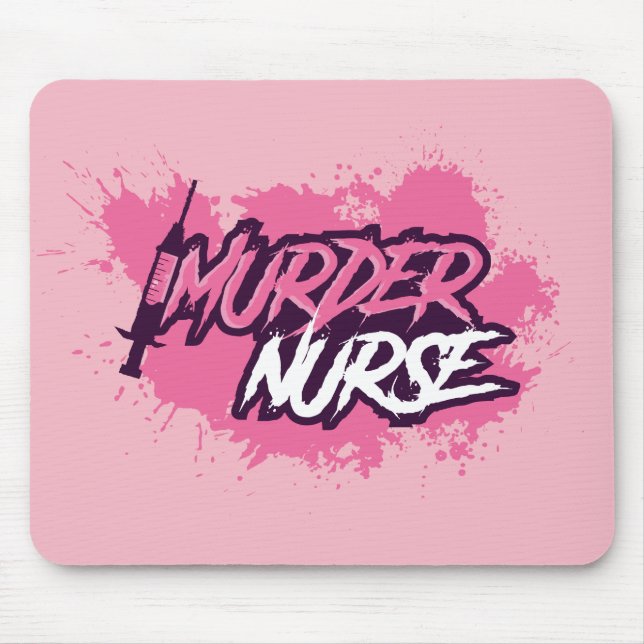 Mordsjuksköterska Splat Mousepad - rosa Musmatta (Framsidan)