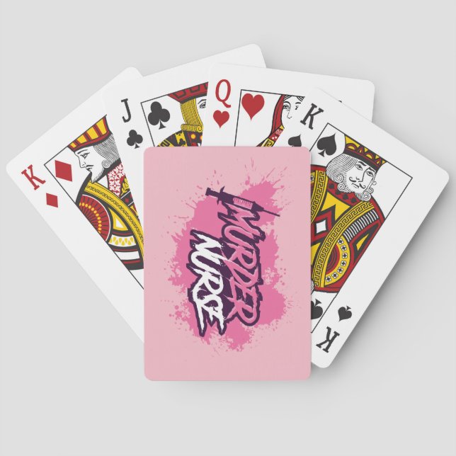 Mordsjuksköterska Splat som leker kort Casinokort (Baksidan)