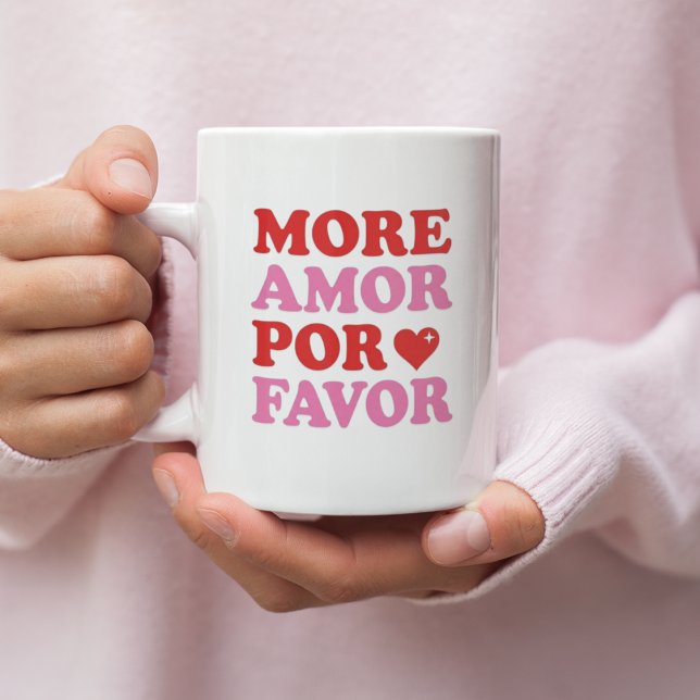 More Amor Por Favor – Cute Valentine Love  Kaffemugg (Skapare uppladdad)