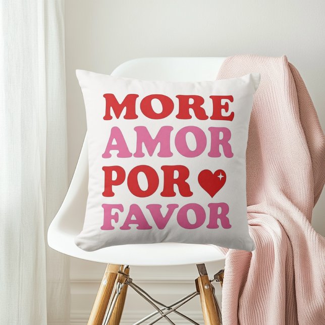 More Amor Por Favor Kolla Kärlek Citat Kudde (Skapare uppladdad)