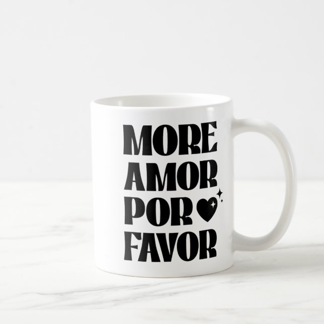 More Amor R Favor Retro Love Valentine Aestheti  Kaffemugg (Höger)