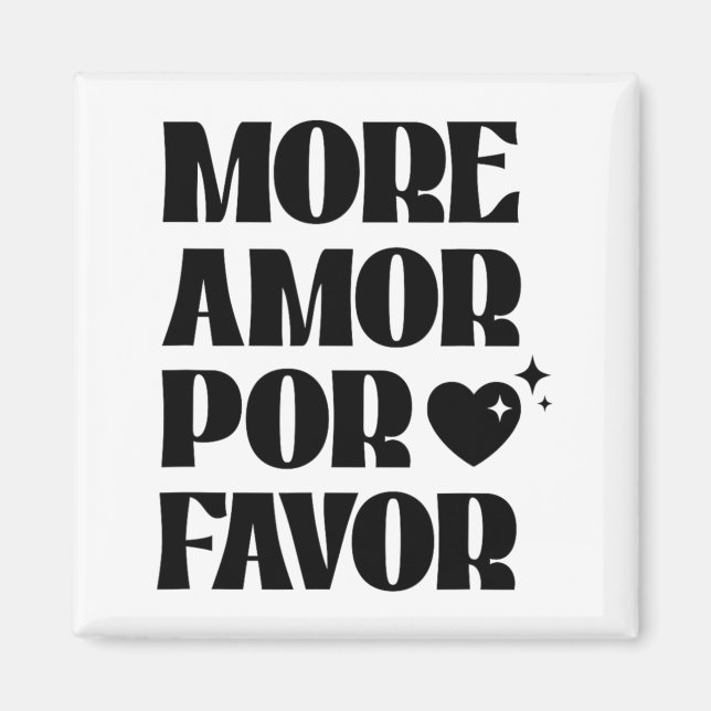 More Amor R Favor Retro Love Valentine Aestheti  Magnet (Framsidan)