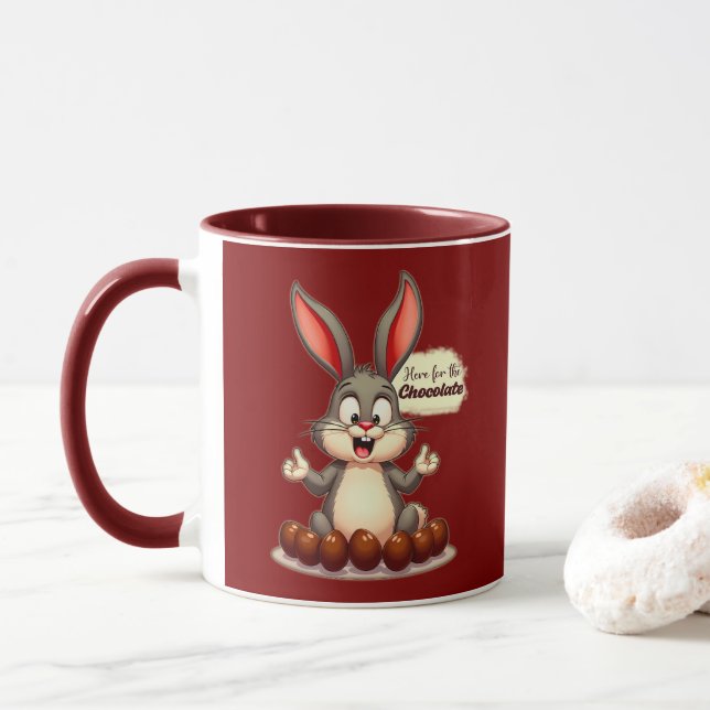 More Chocolate – Funny Easter Bunny - caneca Mugg (Med munk)