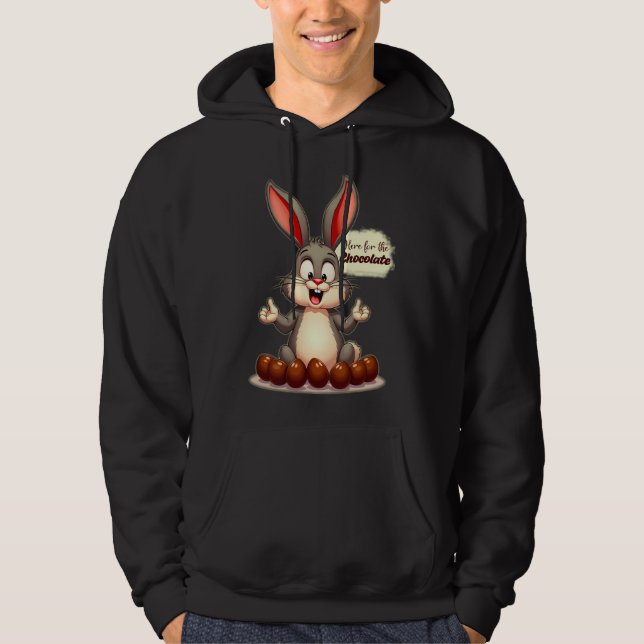More Chocolate – Funny Easter Bunny - moletom Hoodie (Framsida)