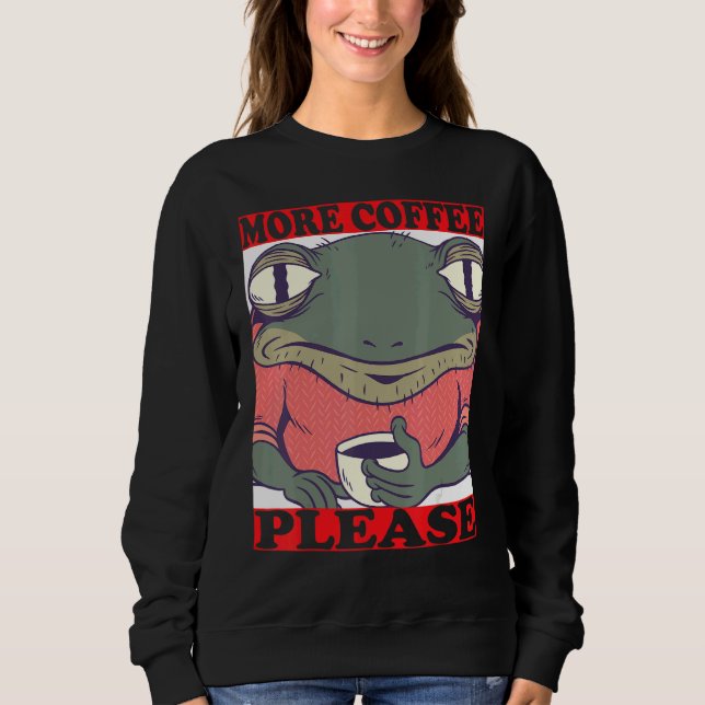 more coffee frog with coffee cup and coffee quack t shirt (Framsida)