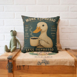 More Espresso Less Depresso Coffee Lover Kudde