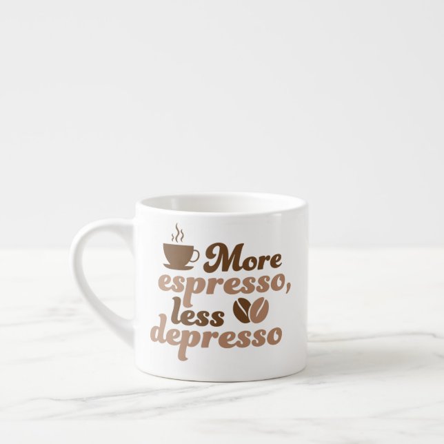 More Espresso Less Depresso Espressomugg (Vänster)