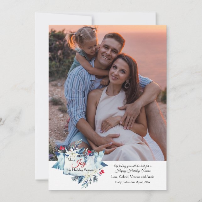 More Joy Holiday Pregnancy Announcements  Meddelande (Framsida)