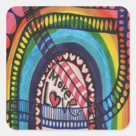 More Love Fyrkantigt Klistermärke