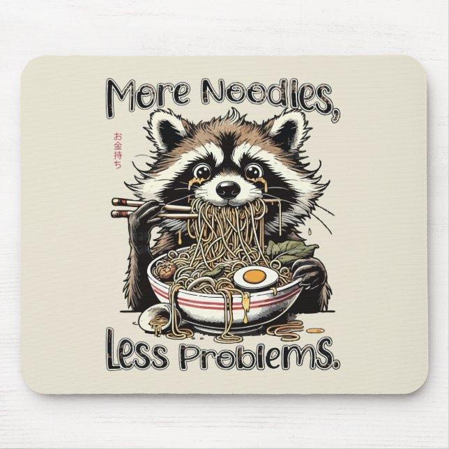 More noodles less problems raccoon eating ramen musmatta (Framsidan)