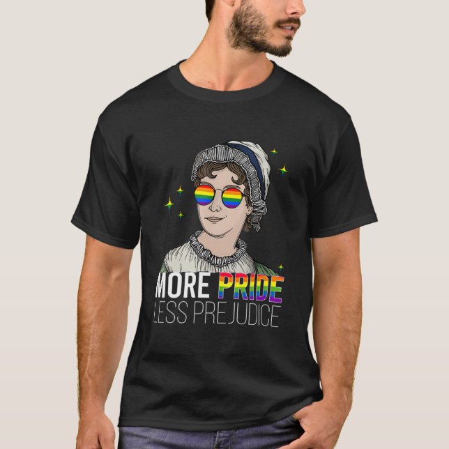 More Pride Less Prejudice Lgbtq Gay Proud Ally Pri T Shirt (Framsida)