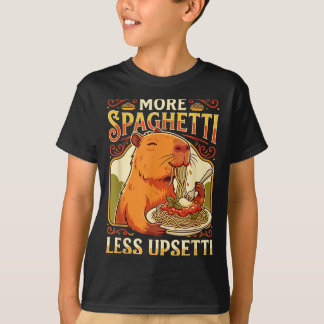 More Spaghetti Less Upsetti Capybara Illustration T Shirt