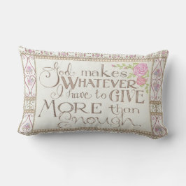More Than Enough Throw Pillow Lumbarkudde