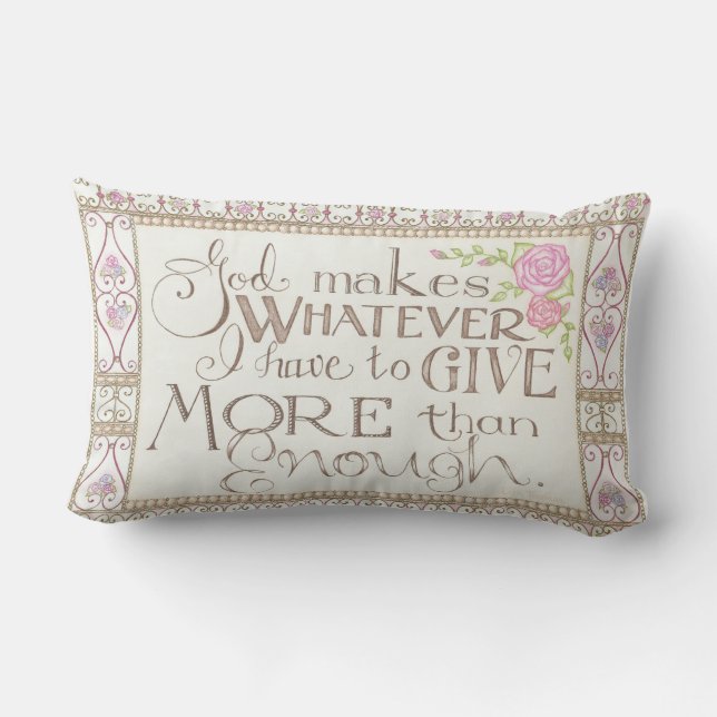 More Than Enough Throw Pillow Lumbarkudde (Baksida)
