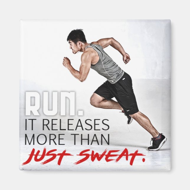 More Than Just Sweat Motivational Fitness Magnet (Framsidan)