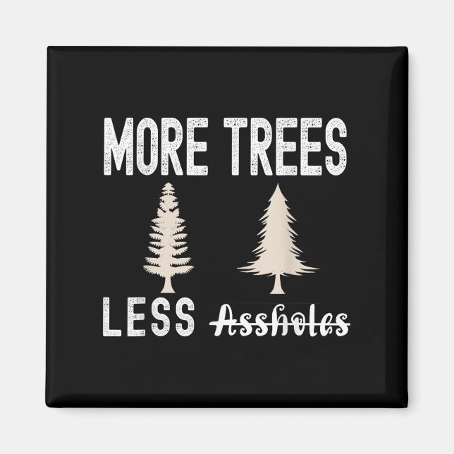 More Trees Less Holes Ugly Christmas Sweater  Magnet (Framsidan)