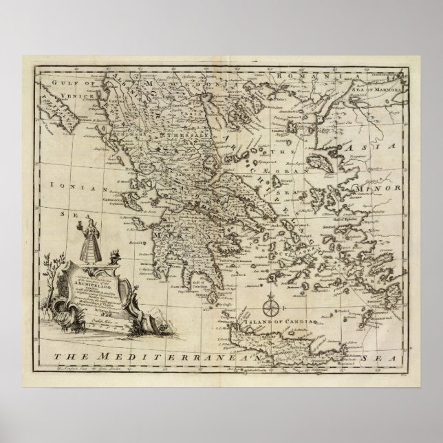 Morea, Grekland Poster (Framsidan)