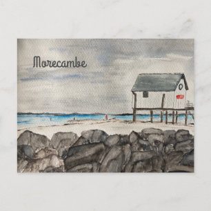Morecambe Beach Hut Lancashire semesterort Vykort