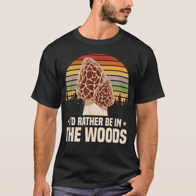 Morel Hunter Svamp Morel Svampar T Shirt (Framsida)