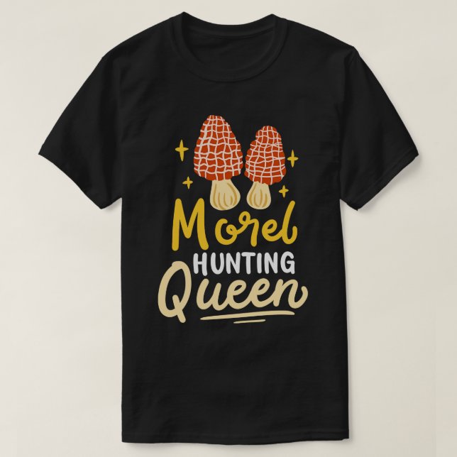 Morel Hunting Mushroom T Shirt (Design framsida)