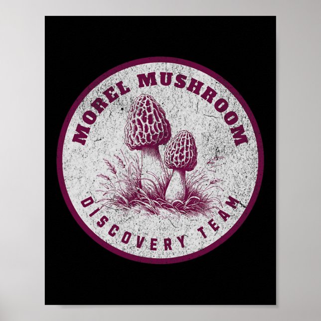 Morel Mushroom Discovery Team - Roligt Mushroom Hu Poster (Framsidan)